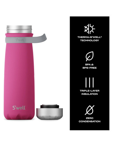 Botella S'well Traveler 24oz (709ml) Acero Inoxidable Rosa