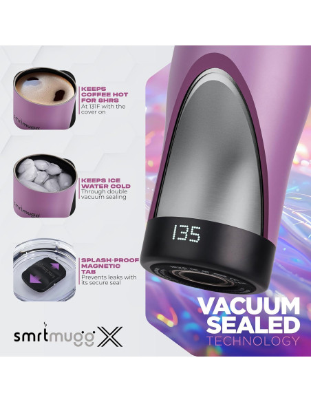 Taza Auto-Calentada SmrtMugg X 0.56 L Pantalla LCD Negra