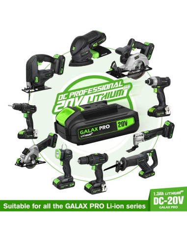 Destornillador de Impacto GALAX PRO 20V Inalámbrico 1.04kg