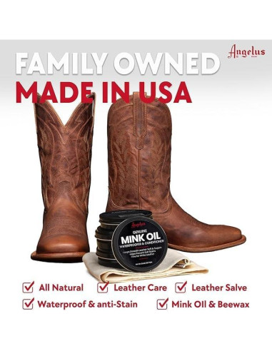 Aceite de Visón Angelus 85 g - Acondicionador de Cuero Natural