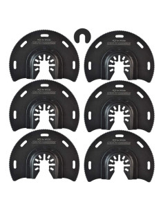 Hoja de sierra segmentada HCS para herramienta oscilante - 6 piezas