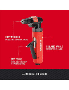Amoladora de Ángulo CRAFTSMAN 1/4" 21,000 RPM Mango Ergonómico 2