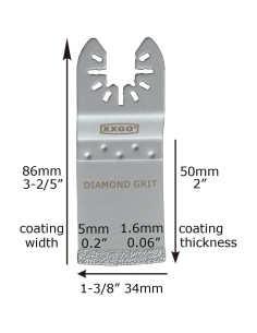 Cuchillas de Diamante XXGO 4 Pcs para Herramienta Oscilante 2