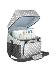 Funda para Serger LUXJA Puntos Grises con Bolsillos 33x30.5x34.3cm