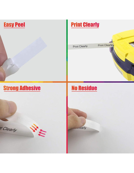 Cinta de Etiqueta 12mm BOYEEZON 6-Pack Compatible Brother