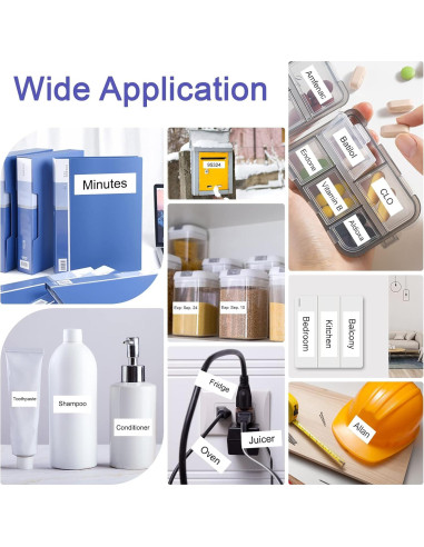 Cinta de Etiqueta NineLeaf 12mm MK231 MK131 2 Pack Negro Blanco