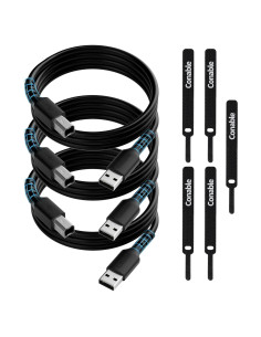 Cable de Impresora USB 2.0 Conable 1.22m Paquete de 3