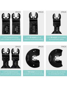 WORKPRO Juego 23 Cuchillas Sierra Oscilante Metal/Madera 2