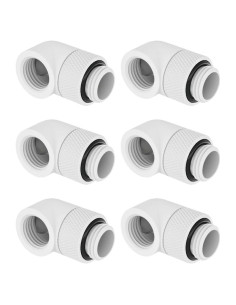 Adaptador Rotatorio 90 G1/4" Latón Niquelado 6 Pcs - greenDracaena