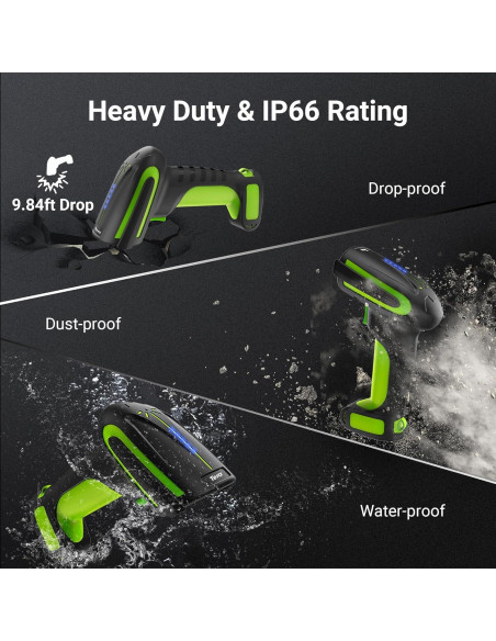 Escáner de Código de Barras Inalámbrico Tera 8100 Pro 2500mAh