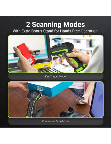 Escáner de Código de Barras Inalámbrico Tera 8100 Pro 2500mAh