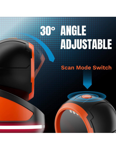 Escáner de Código de Barras Tera 9800 USB 1D 2D QR Manos Libres