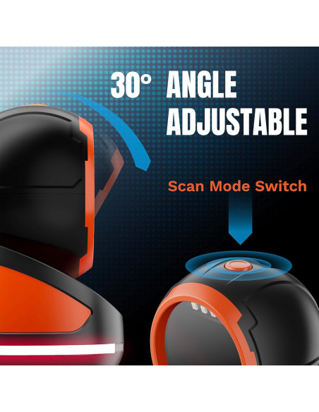 Escáner de Código de Barras Tera 9800 USB 1D 2D QR Manos Libres