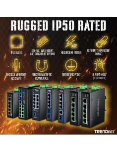 Interruptor Industrial Gigabit Ethernet TRENDnet TI-G80 8 Puertos 2