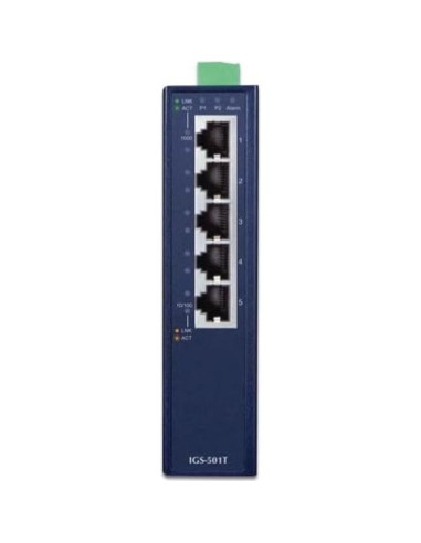 Conmutador Ethernet Industrial Planet IGS-501T 5 Puertos 10/100/1000Mbps