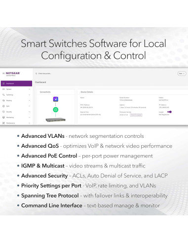 Switch NETGEAR MS510TXM 10 Puertos Multi-Gigabit Gestionado
