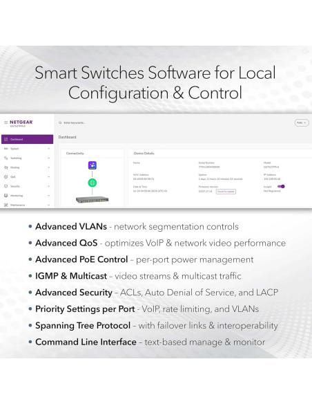 Switch NETGEAR MS510TXM 10 Puertos Multi-Gigabit Gestionado