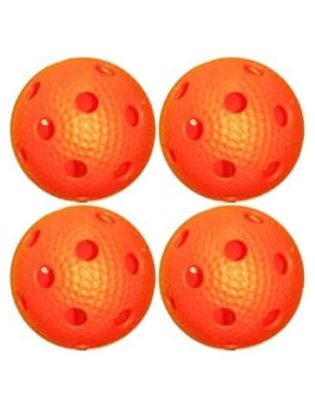Bolsa de 4 Pelotas de Floorball Salming Aero Naranja