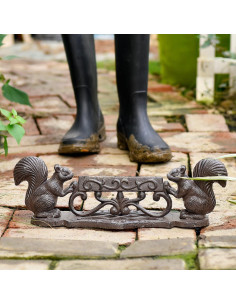 Raspador de Botas Sungmor de Hierro Fundido con Ardilla 33.5cm 2