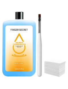 Limpiador de Brochas de Uñas Finger Secret 120ml Profesional