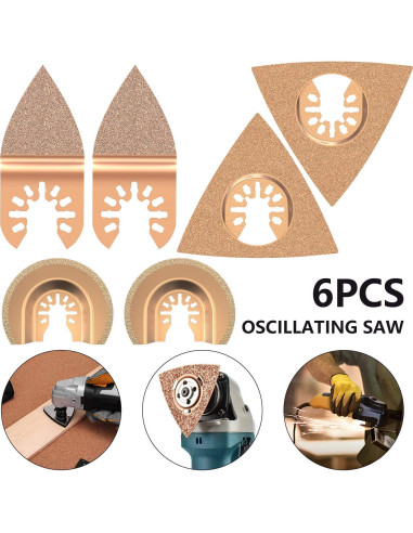 Kit de Hojas Oscilantes Carburo HOTBEST 6 Piezas