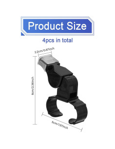 Silbato de agarre para dedos Beinkmake - 4 unidades, negro 2