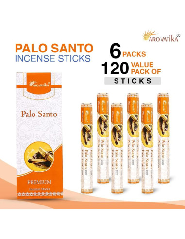 Incienso ARO VATIKA Palo Santo 120 Varitas 22.86 cm