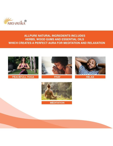 Incienso ARO VATIKA Palo Santo 120 Varitas 22.86 cm