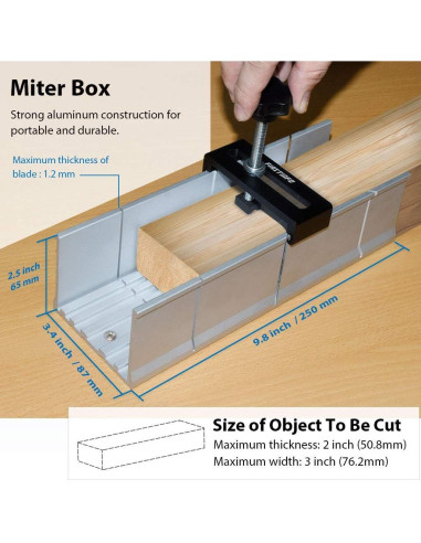 Caja de Inglete de Aluminio FIRSTINFO H5441 250x87x65mm