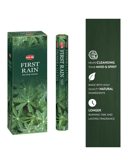 Varitas de Incienso HEM Primera Lluvia - 120 Varitas, 20g