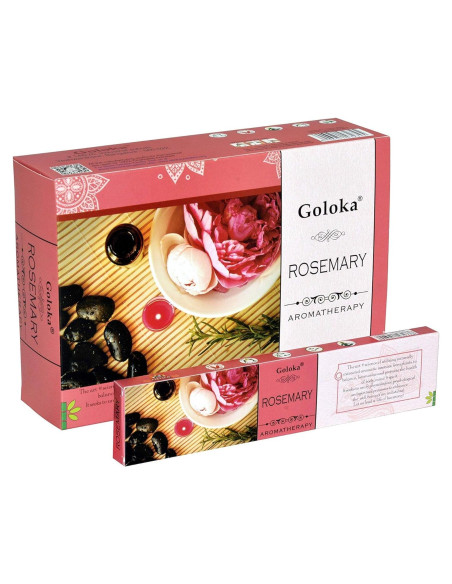 Incienso Aroma Romero Goloka - 12 Cajas 180 Grs Hecho a Mano