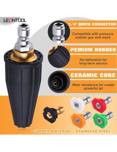 Boquilla Turbo Rotativa LEONTOOL 3600 PSI con 5 Grados 2