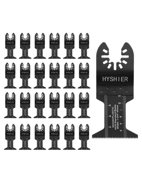 25 Cuchillas de Sierra Oscilante HYSHIER para Madera y Metal