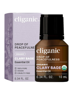 Aceite Esencial de Salvia Clary Cliganic 9.86 ml Orgánico Puro