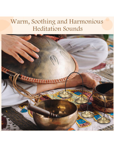 Tingsha Tibetanos Foilswirl 6.5 cm con 2 Bolsas Étnicas