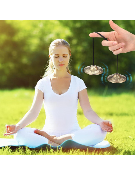 Tingsha Tibetanos Foilswirl 6.5 cm con 2 Bolsas Étnicas