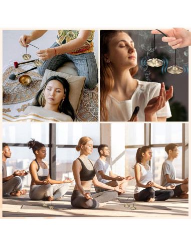 Tingsha Tibetanos Foilswirl 6.5 cm con 2 Bolsas Étnicas