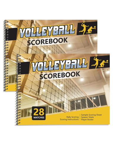 Libro de Puntuación de Voleibol Fullhawl 2 Pcs 28 Partidos