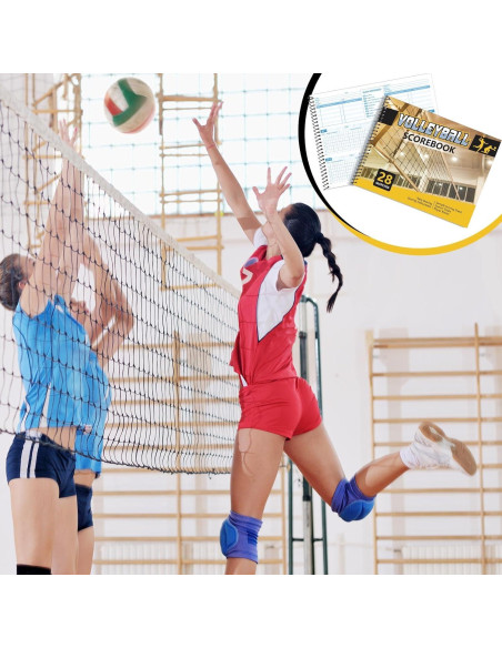 Libro de Puntuación de Voleibol Fullhawl 2 Pcs 28 Partidos