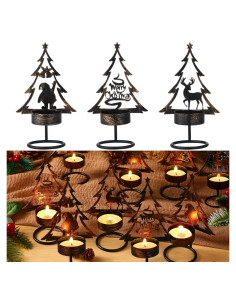 Soporte para Velas Tealight Sieral 9 Pcs Metal Bronce 14 cm