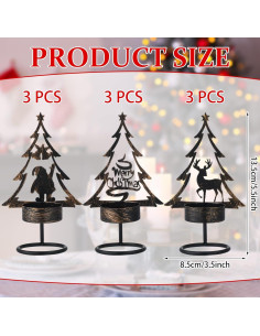 Soporte para Velas Tealight Sieral 9 Pcs Metal Bronce 14 cm 2