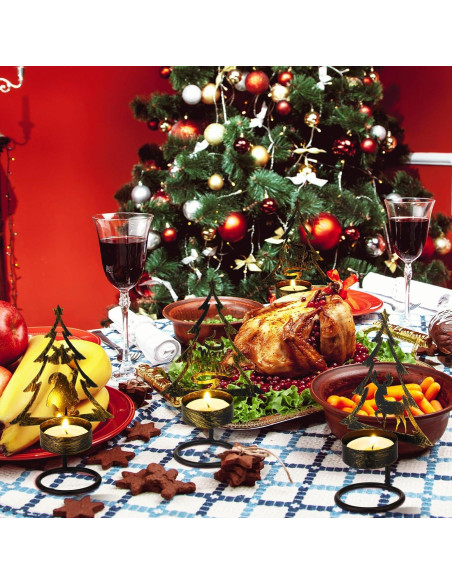 Soporte para Velas Tealight Sieral 9 Pcs Metal Bronce 14 cm