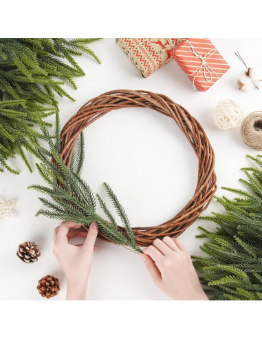 30 Ramas de Pino Norfolk HOHOTIME para Decoración Navideña