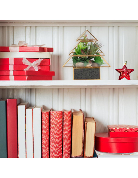 Centro de Mesa de Vidrio D'Eco en Forma de Árbol de Navidad 20 cm