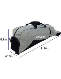 Bolsa de equipo PHINIX para T Ball - 25L, Gris y Negro 2