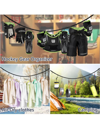 Soporte de Hockey Portátil JYSILIYH 147 cm con 2 Ganchos Ajustables