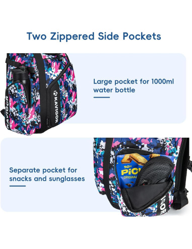 Bolsa de Béisbol KAVIGOR 50L para Jóvenes y Adultos Camo Rosa