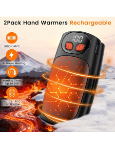 Calentadores de Manos Recargables BelleRise 6000mAh 2Pack 2