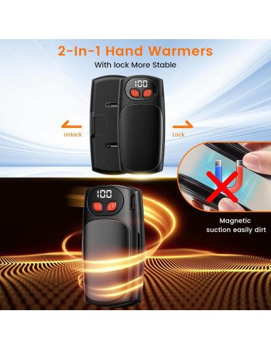 Calentadores de Manos Recargables BelleRise 6000mAh 2Pack