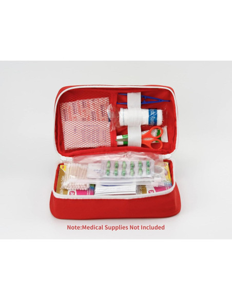 Bolsa de Primeros Auxilios Vacía TOPASION 24x14 cm Roja